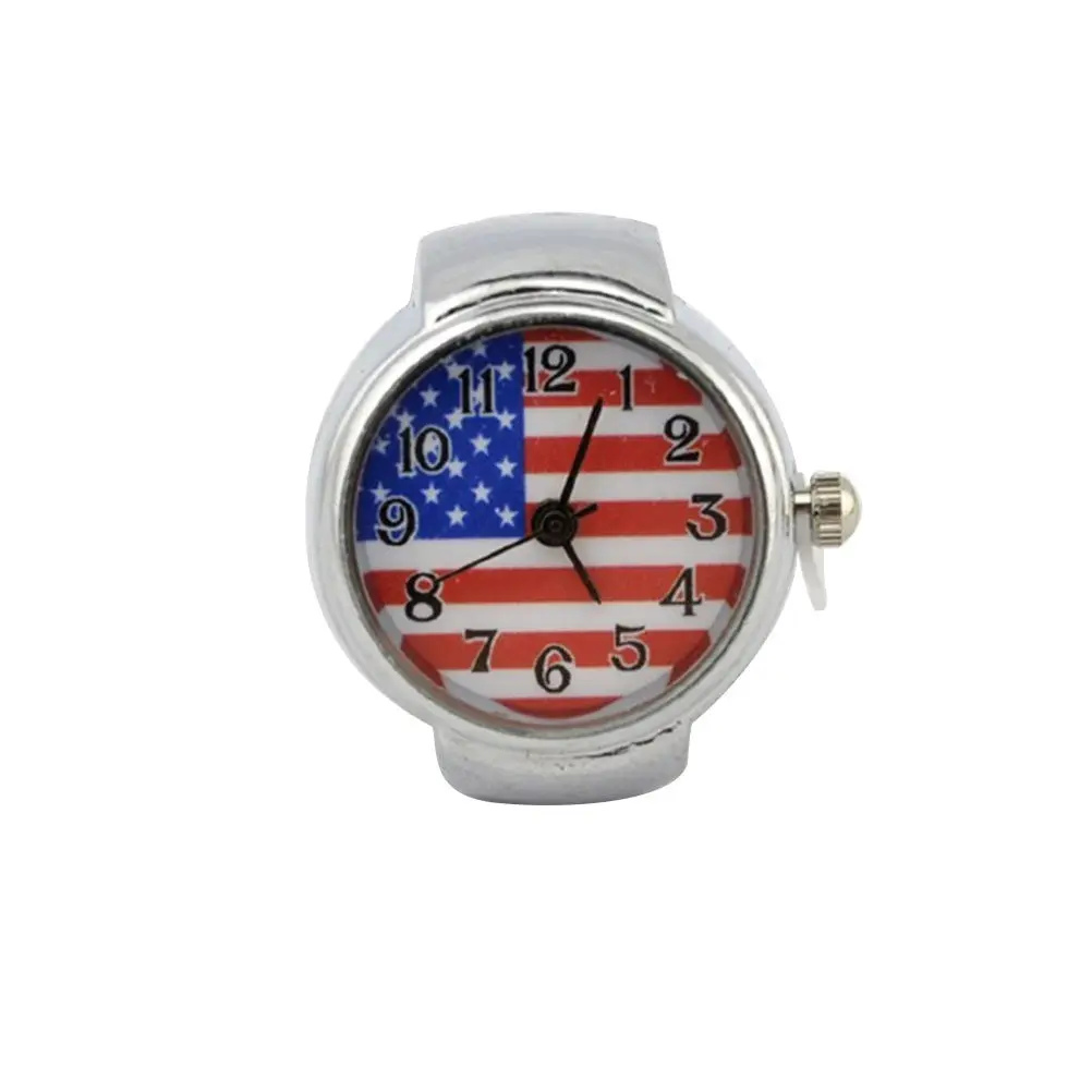 Stainless Steel Watch Ladies Bracelet Watch American Flag Quartz Wrist Band Back Cover Precise Movement