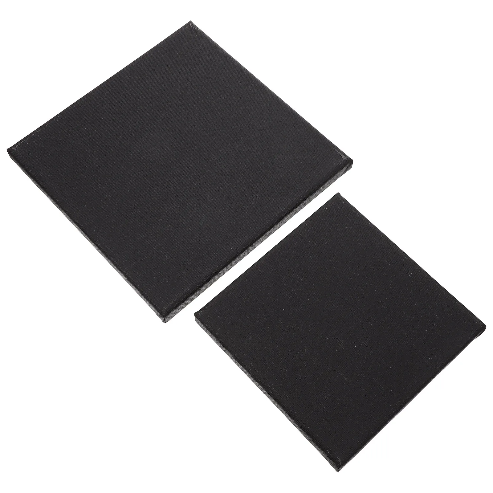 2Pcs Black Painting Canvas Stretched Frames High Tension Artist Canvas Panels for DIY Oil Water Painting Supplies