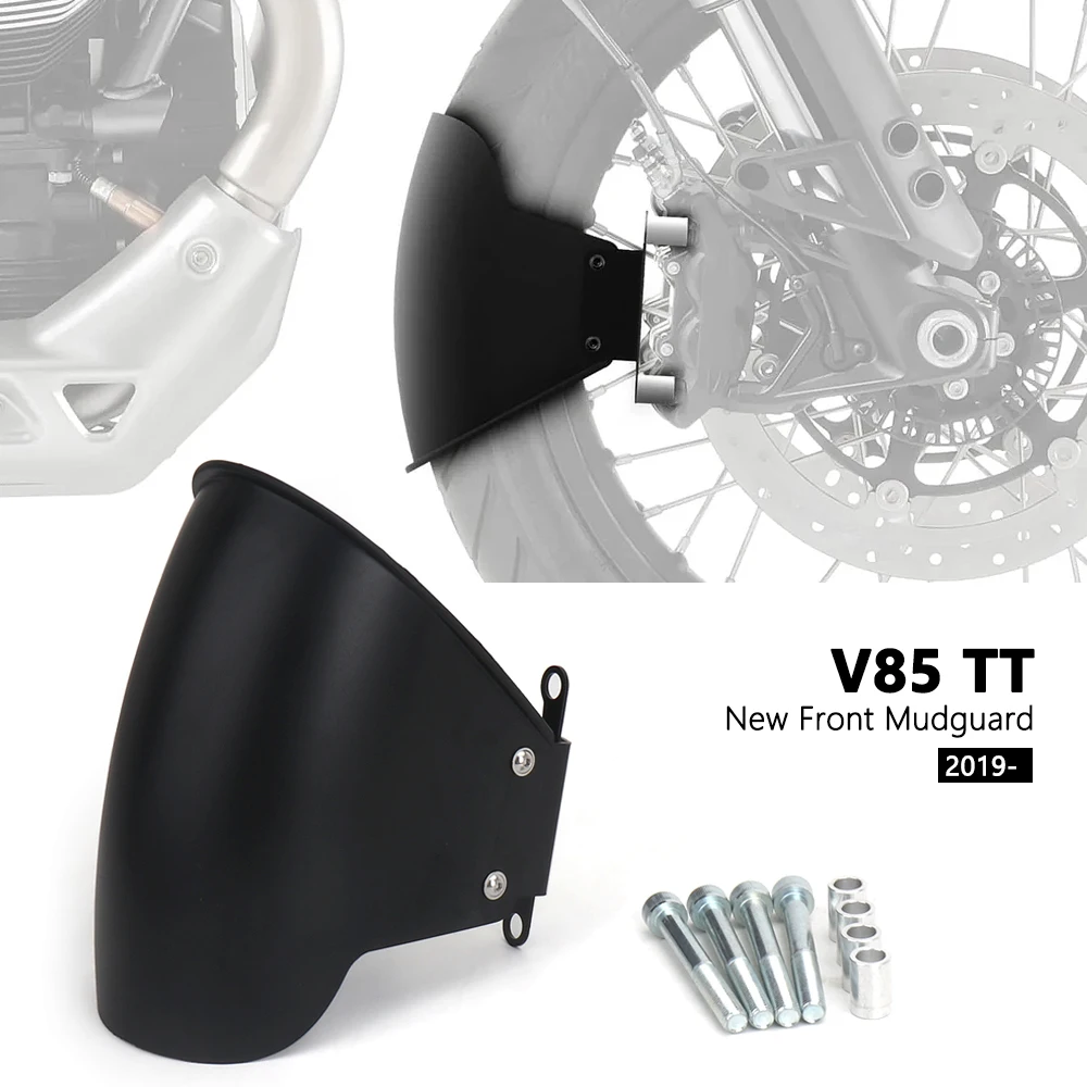 

Motorcycle Accessories For Moto Guzzi V85 TT V85TT v85tt 2019 - 2024 Front Fender Splash Mudguard Black Fairing Kit