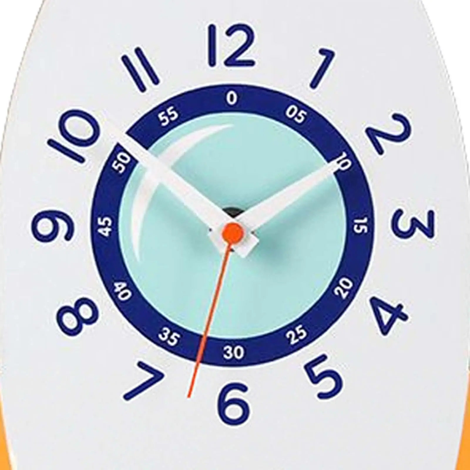 Cartoon Wall Clock with Pendulum Wooden Decorative Clock for School Nursery Rocket