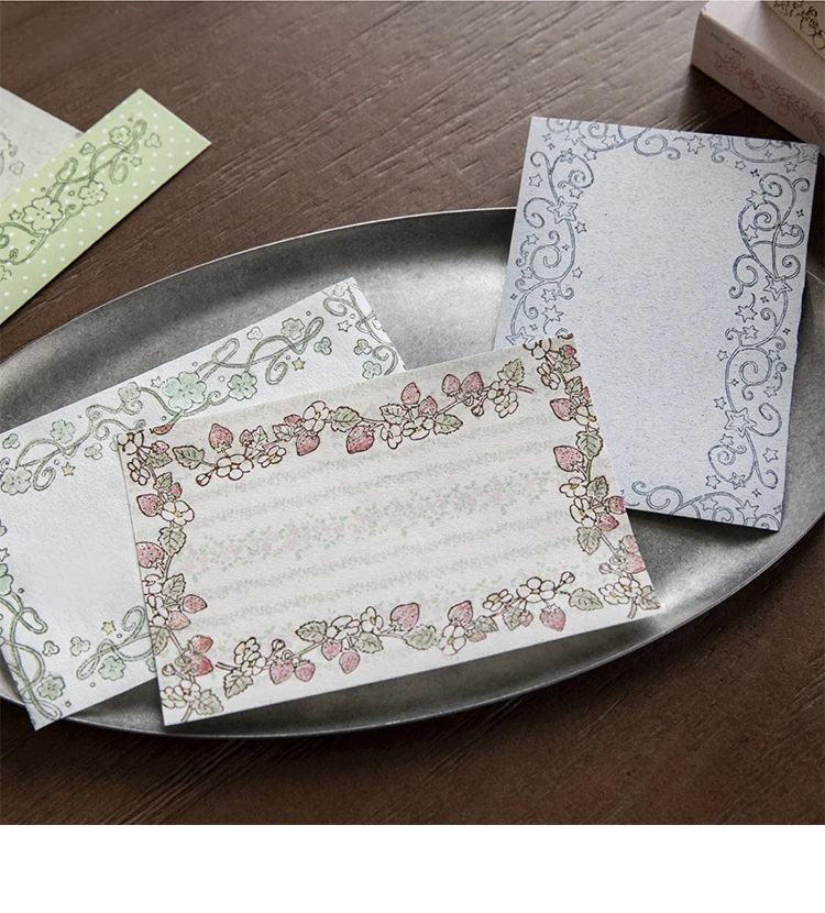 Morgenregen-Rankengarten-Journalstempel Vintage-Rosen-Pflanzen-Blumenrandmuster DIY Check-In Dekorativer Stempel – Detail 3