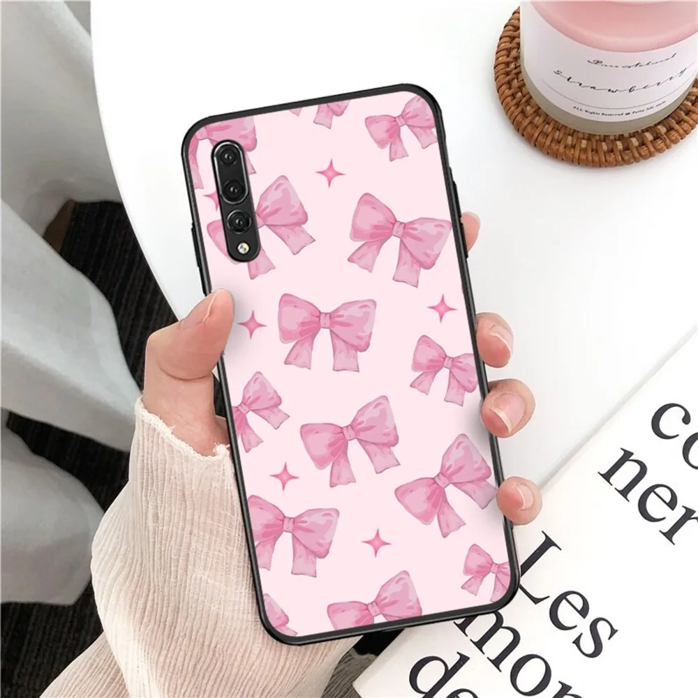 Wildflower 3D Girls Bow High Heels Phone Case For Huawei P 8 9 10 20 30 40 50 Pro Lite Psmart Honor 10 Lite 70 Mate 20lite