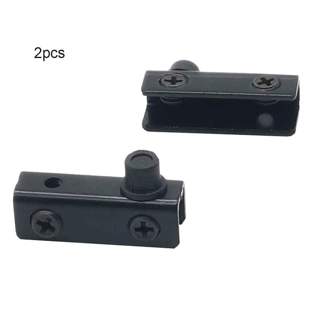 2Pcs Glass Pivot Hinge Rotation Axis Stainless Steel Wine Cabinet Door Rotating Hinges Clamp Clip Shaft Hinge Furniture