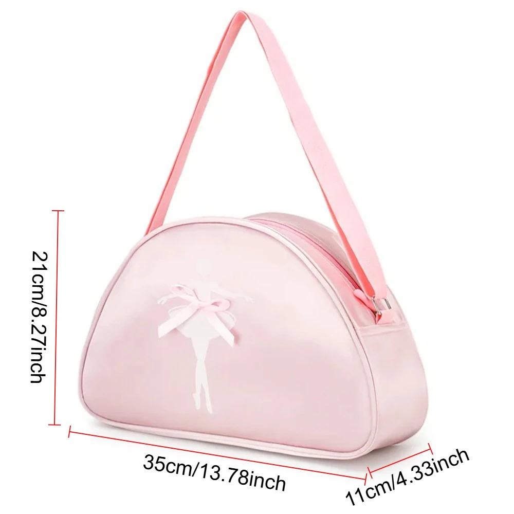 Rosa Balletttasche für Frauen Mädchen Sport Tanz Rucksack Handtasche Kinder Ballett Latein Tanzen Schultasche Ballett Übungstaschen – Detail 1