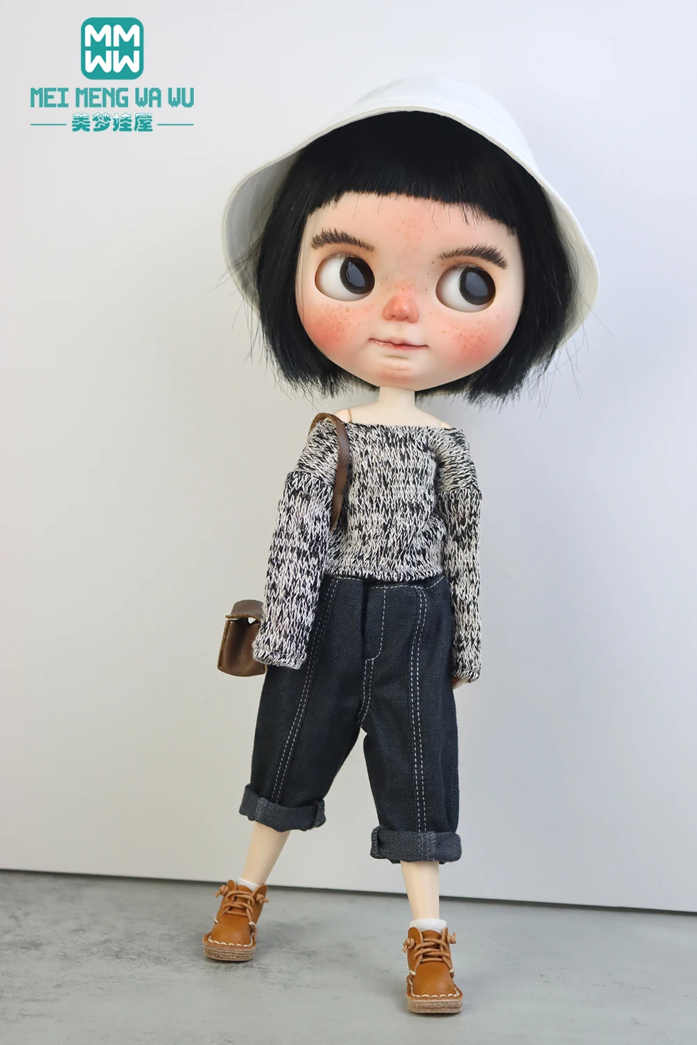 Blyth Doll Clothes Fashion Sweater Flared Pants for 28-30cm Azone OB22 OB24 Toys Gift