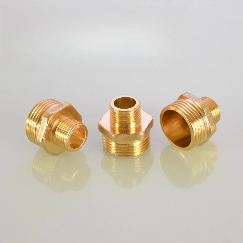 Brass Pipe Hex Nipple Fitting Quick Coupler Adapter 1/8 1/4 3/8 1/2 3/4 1 Male to Male Thread Water Oil Gas Connector