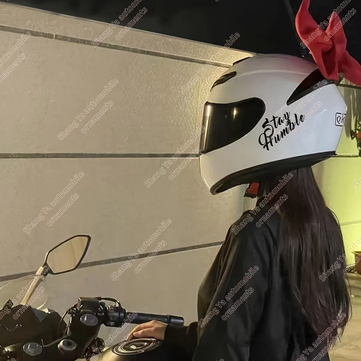 1 قطعة البقاء متواضعة مخطوطة الخط ملصق 11.8x8 سنتيمتر لاصق مائي لسيارة الكمبيوتر المحمول DecorativeC #1