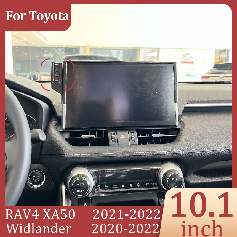 Car Mobile Phone Holder DIY Screen Wireless Charger For Toyota RAV4 XA50/Widlander 2020-2022 Screen 10.1 Inch Fixed Base