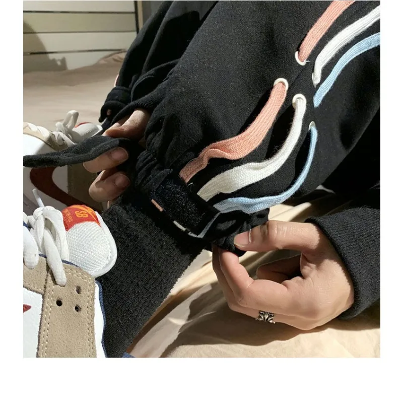 Women's Elastic High-waisted Loose Slimming Harem Plus Velvet Thickened Hong Kong Style Wide-leg Pants Casual Trousers