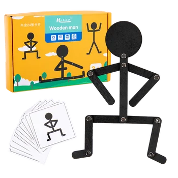 เด็ก Montessori ของเล่นไม้การเรียนรู้การศึกษาปริศนา Sporty P...