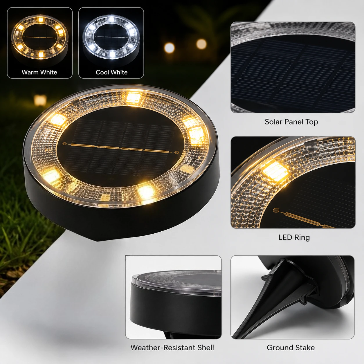 Outdoor Solar Ground Lights 8  - Outdoor Lighting Ground 评论和价格