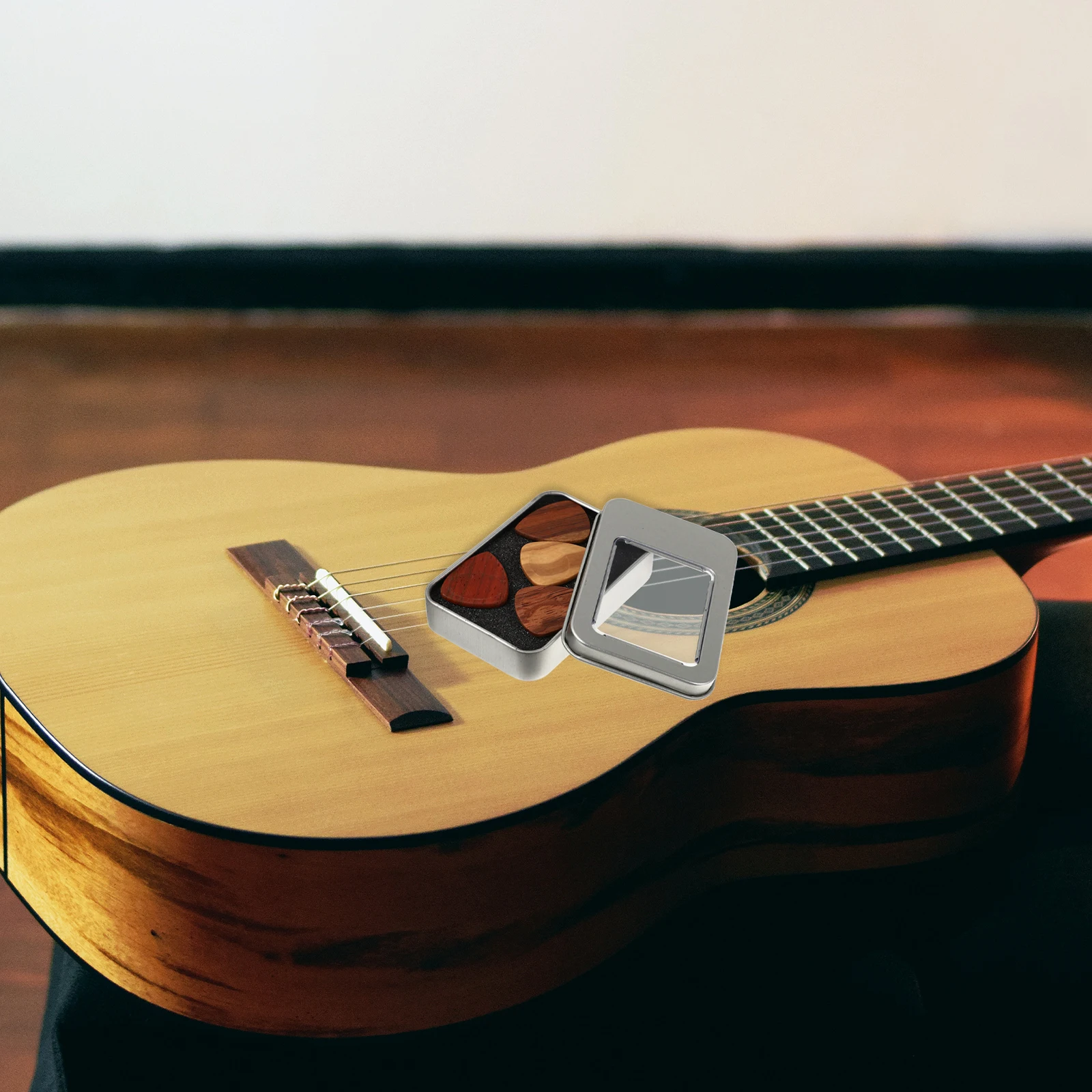 

Wooden Guitar Smooth Folk Wooden Guitar Accessory Electric Plectrum Durable Light Easy Accessory for Acoustic