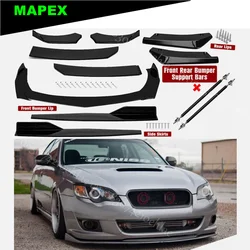 For Subaru Legacy/ Front Rear Bumper Lip Spoiler Splitter Body Kit Side-Skirt  Glossy Black