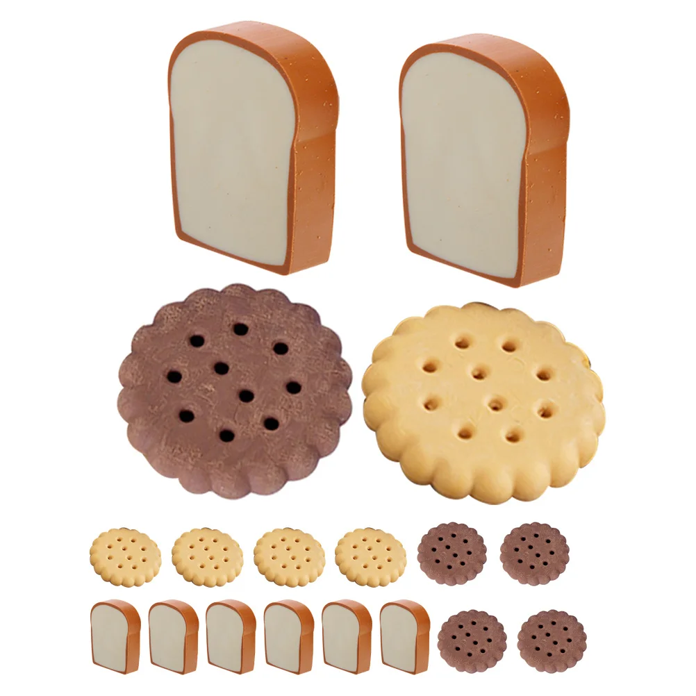 

1Set Food Shape Biscuit Toast Erasers Rubber Pencil Erasers Classroom Rewards Party Favor Decorations for Kids