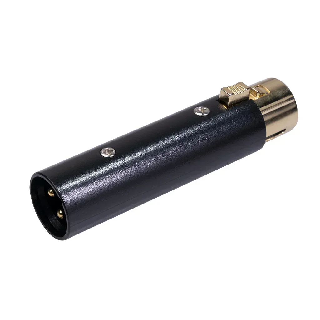 Zinc Alloy Shell Gold Plated Plug 3-pin Canon Male To Female XLR Audio Adapter