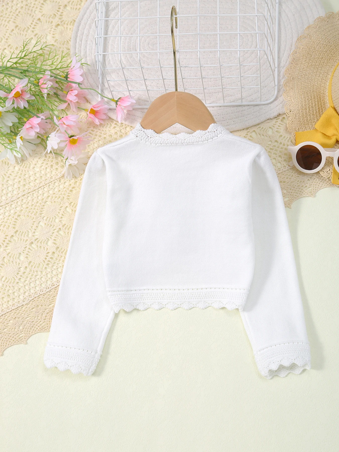 2025 New Spring and Autumn Clothing for Infants and Children, Round Neck Jacket, One-Button Shawl Knitted Cardigan for Infants and Toddlers
