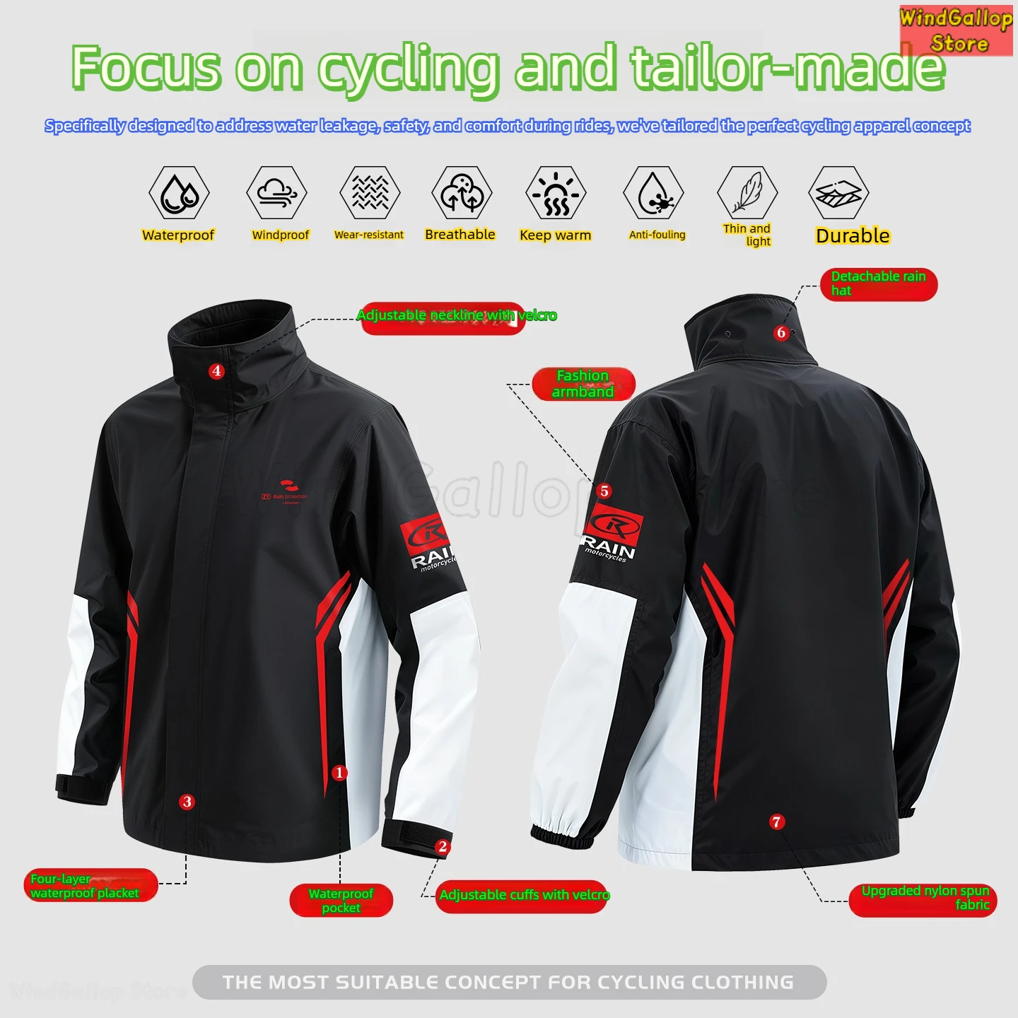 Traje de motociclista, imperme - Motorcycle Rain Suit reseña y precio