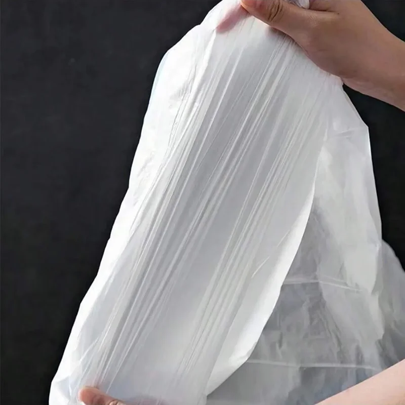 45X50 Household Garbage Bag Drawstring Large Thickening Portable Pull Bag White Plastic Bag Draw String Bags Drawstring Bag