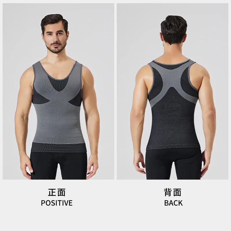 ヨーロッパとアメリカの男性のコルセットベリーベストタイトなコルセットカラー下着ボディ彫刻バック圧縮服