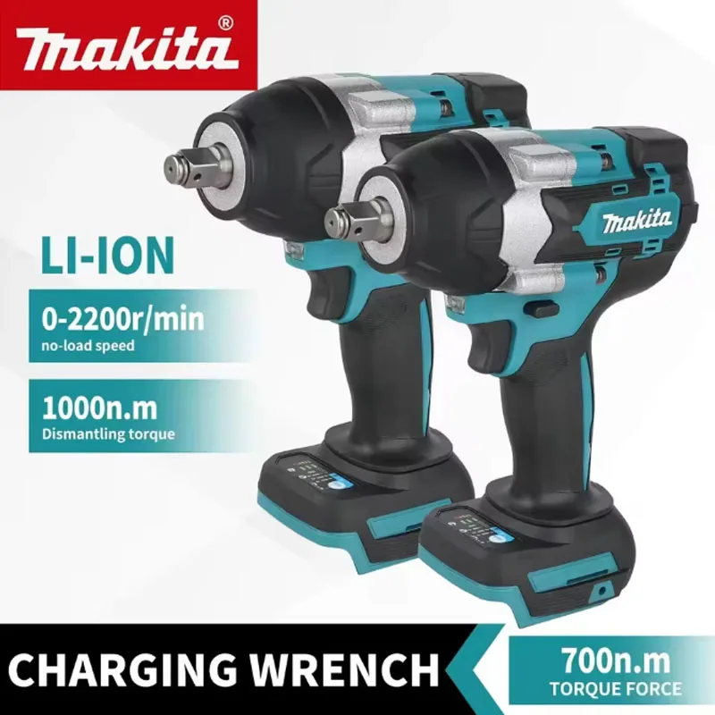 

Бесщеточный ударный гайковерт Makita DTW700 с высоким крутящим моментом, 1/2 дюйма, аккумуляторный электроинструмент-шуруповерт для батареи 20В