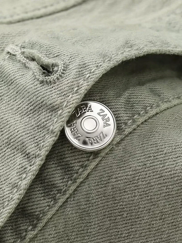 Tuta corta in denim da donna New Fashion High Street Y2K Tuta a vita tinta unita con risvolto Manica corta Tuta Top