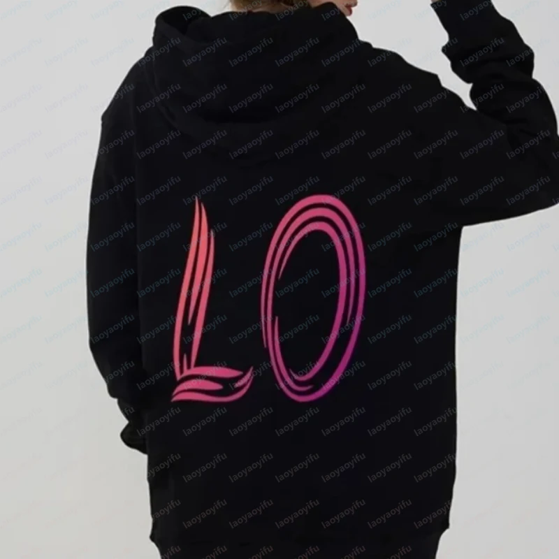 Printed Love Couple Sweatshirt Lover Hoodie for Both Men/ Women Autumn Long-sleeved Hoodie for Women Couple Matching Streetwear view 2