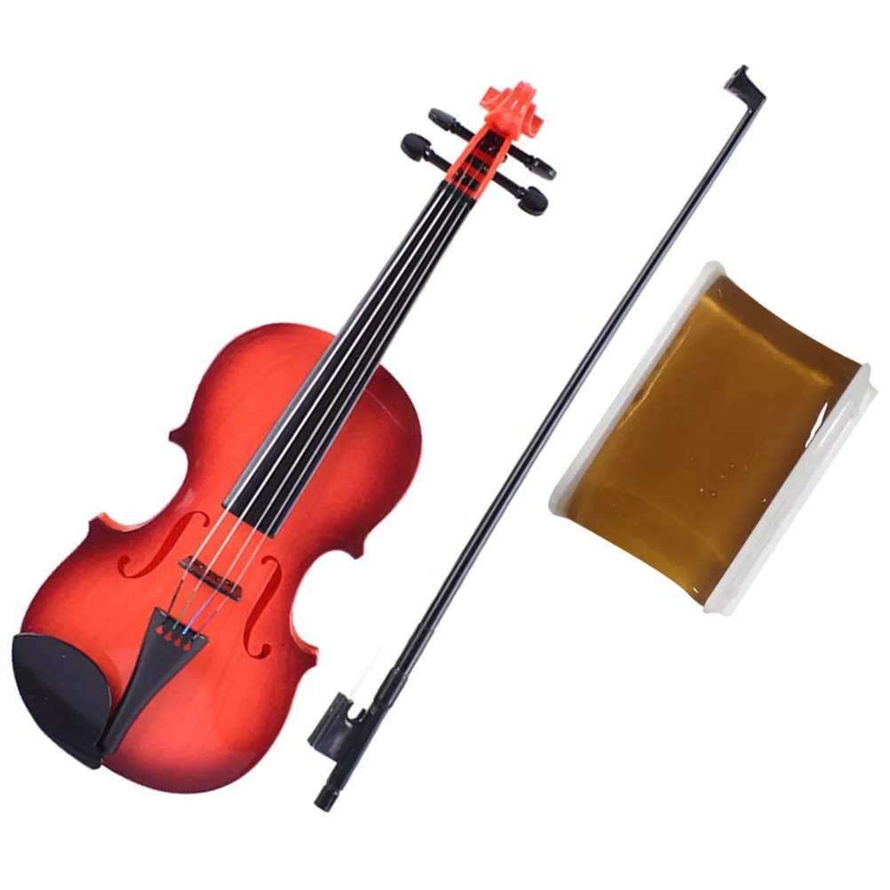 

Violin Toy Plastic Performance Adornment Guitar Music Enlightenment Paste 6-string Instrument Plaything