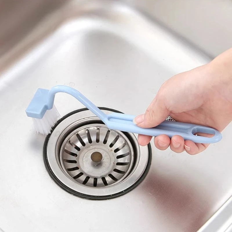 Hot Sale Bending Toilet Corner Cleaning Brush Bending Handle Scrubber Bathroom Accessories for Home Shower Room Portable