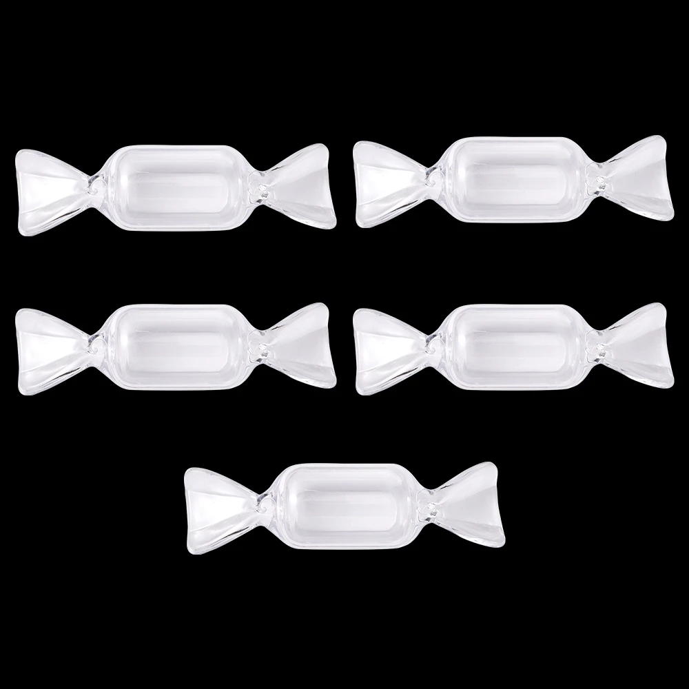 

5 mini transparent plastic boxes 8.7cm*2.3cm for jewelry storage