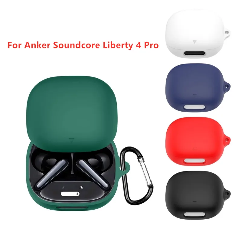 Silicone Protective Case for Anker Soundcore Liberty 4 Pro Wireless Headphone Protector Case Cover Shell Anti-dust Sleeve