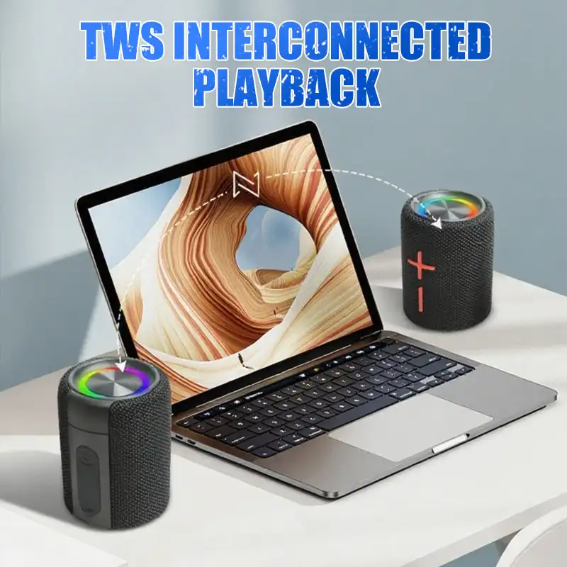 2-in-1 magnetischer, zweiteilbarer Bluetooth-Lautsprecher, geteilter kabelloser Bluetooth-Lautsprecher, 20 W, leistungsstarker IPX6 wasserdichter TWS-HIFI-Stereo