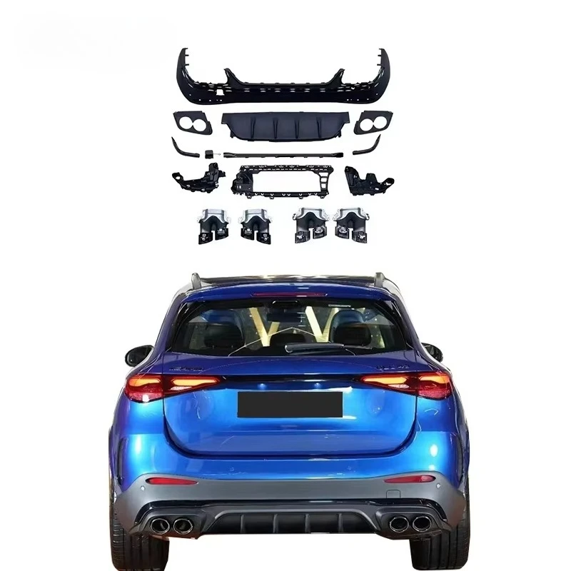 

High Quality GLC-CLASS X254 GLC43 Style PP Material Rear Diffuser for 2024+ GLC Upgrade GLC43 Diffuser