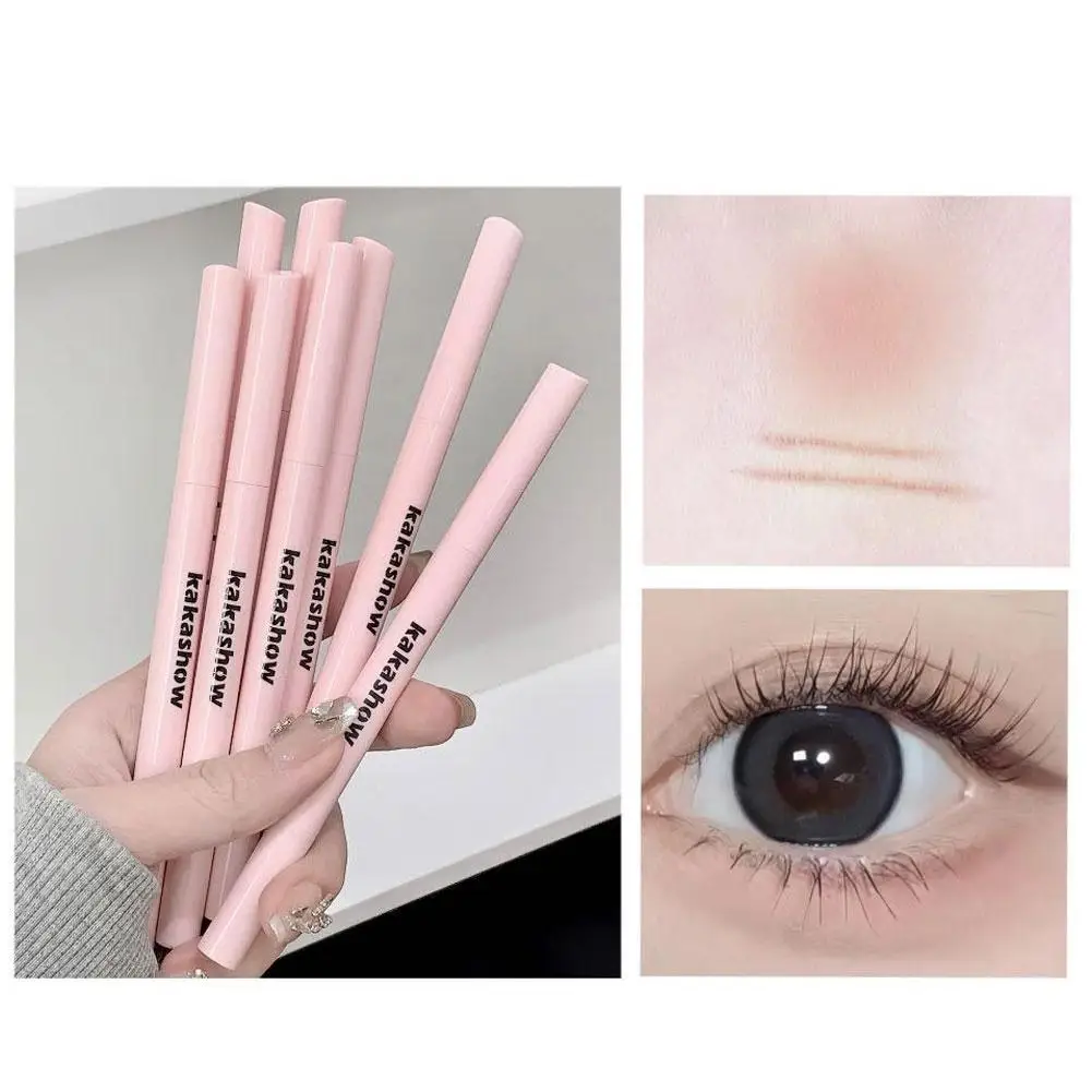 Double-end Lying Silkworm Eyeliner Pencil 2 In 1 Curved Gel Line Sponge With Liner Pencil Eye Eyeliner Shadow Lying Silkwor C9q0