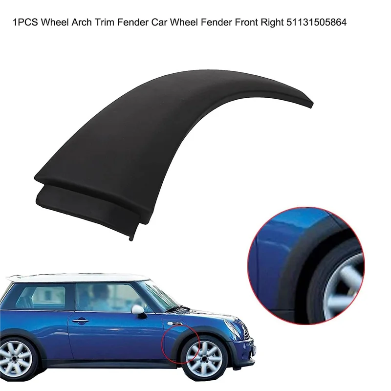 51131505864 Front Wheel Right Rear Wheel Arch Hood Fender Arch Cover Trim Wheel Arch Edge Fender for BMW MINI Cooper