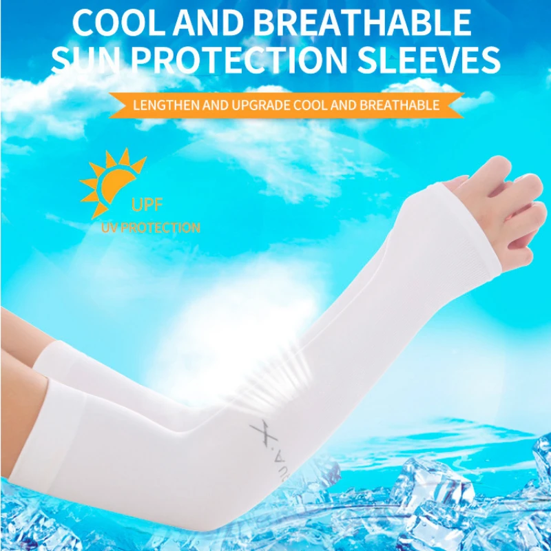 

2023 iIce Sleeve Sunscreen Arm Guard Ice Silk Covers Oversleeve UV Protection For Cycling and Driving