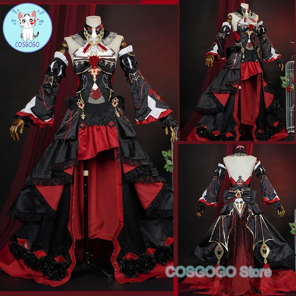 COSGOGO Theresa Apocalypse Cosplay Honkai Impact 3 Costume Sweet Formal Dress Halloween Party Role Play Clothing New 5282