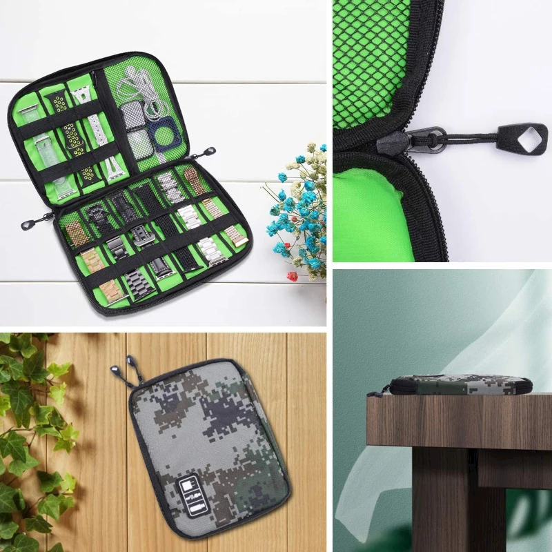 Watchband Box For Apple watch series ultra 8 7 Strap Organizer Holder Bag Storage Case samsung galaxy watch 44mm 45 46 active 2