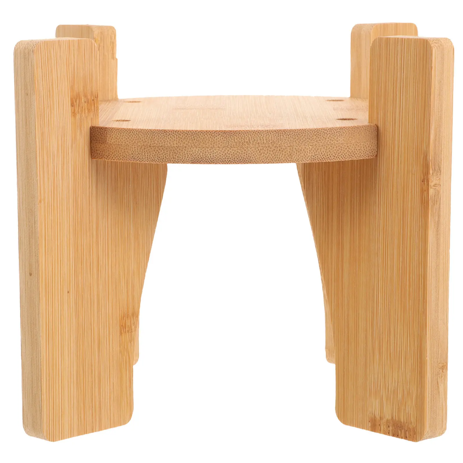 Wooden Drink Dispenser Stand Round Base Beverage Holder Multifunctional Wood Display Stand for Plants Drinks Flowers