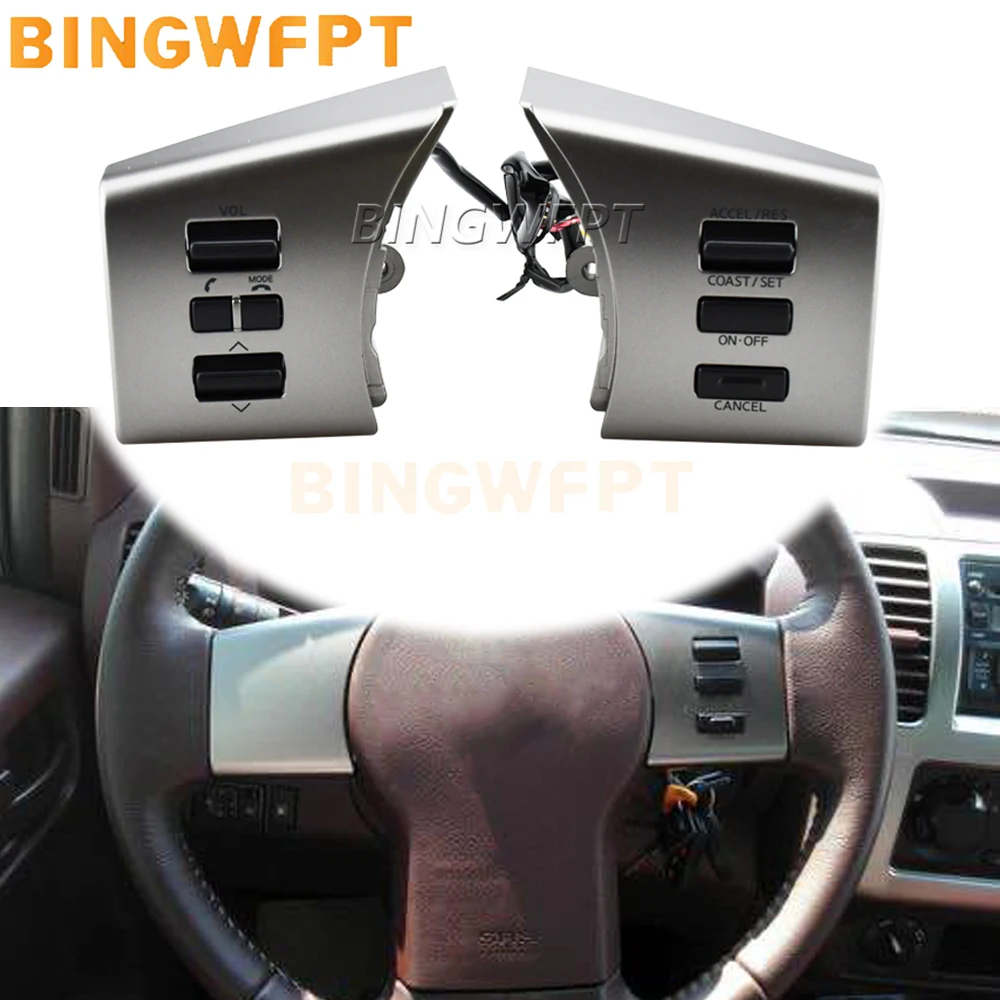 

High Quality Steering Wheel Volume Cruise Control Buttons For Nissan Navara 2009 2010 2011 2012 Car Accessories