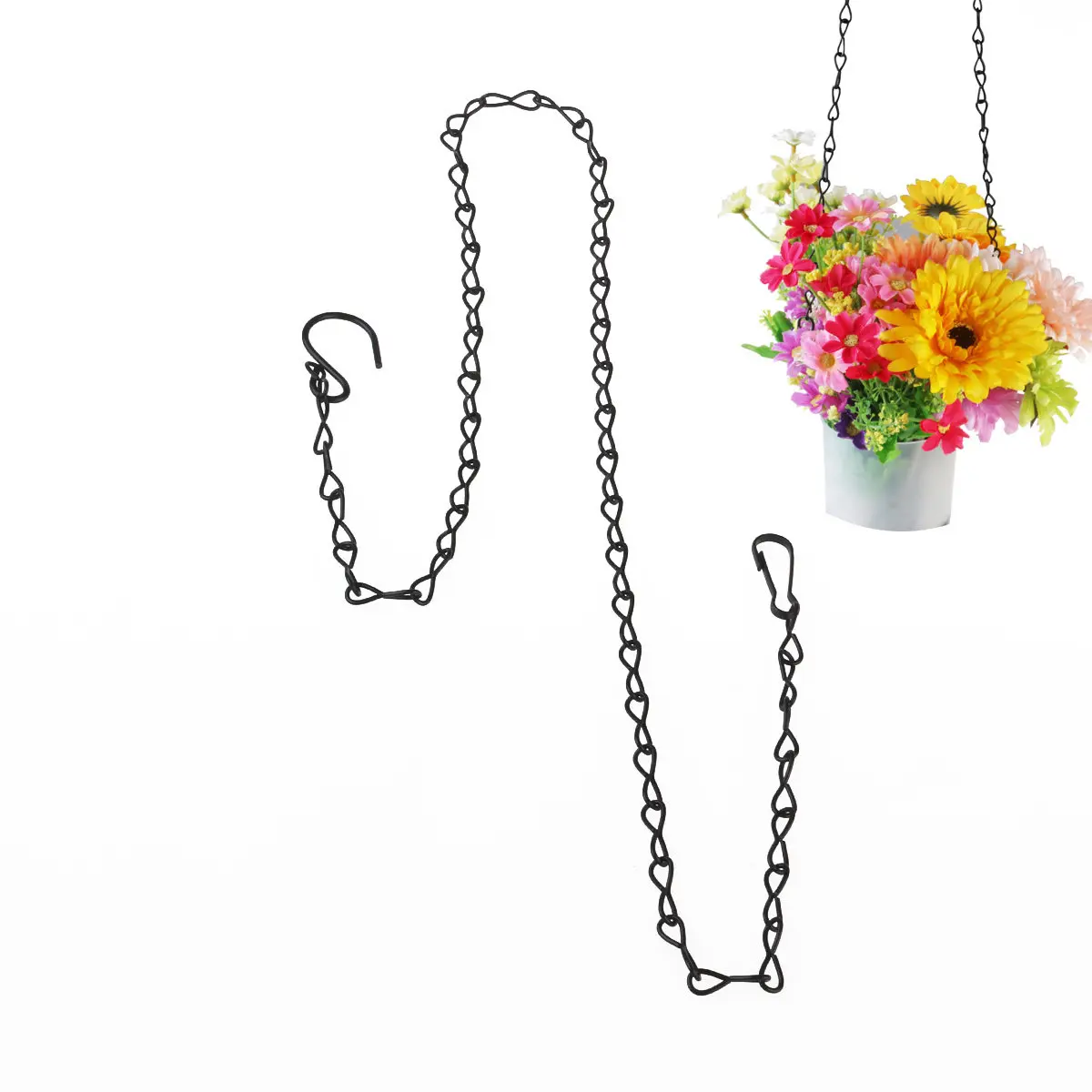 90Cm Rust Resistant Heavy Duty Hanging Chain for Bird Feeders Planters Lanterns Flower Baskets Indoor Outdoor 35Inch Total view 5