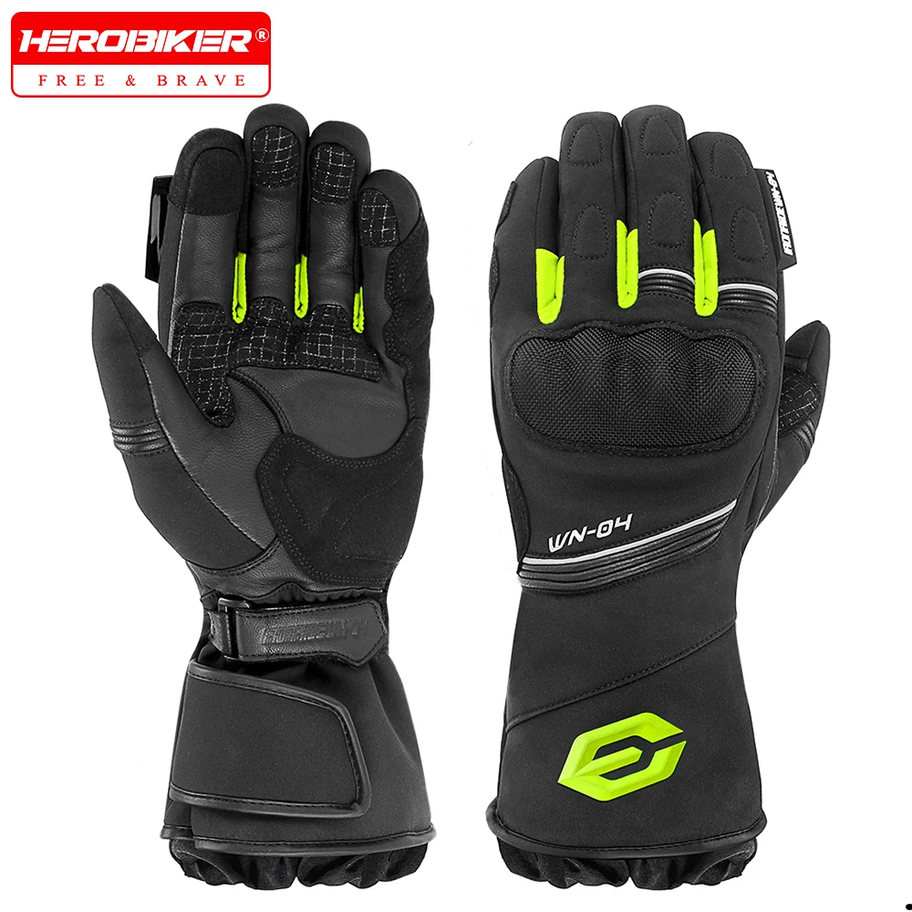 

Motorcycle Gloves Men Dense Warm Windproof And Fall Proof Winter Moto Protection Glove Motocross Touch screen Riding Sport Glove