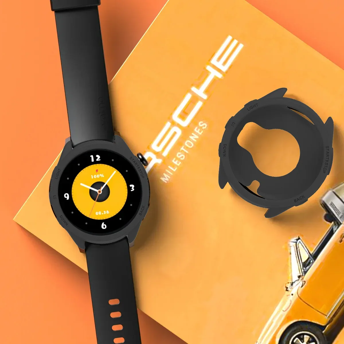 غطاء من السيليكون لـ Garmin Forerunner 965 غطاء حماية مضاد للخدش لـ Garmin 965 ملحقات غطاء ممتص الصدمات الناعم