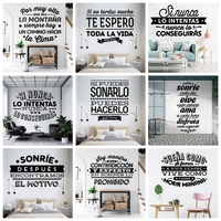 Diy Spanish sentence Vinyl Kitchen Wall Stickers Wallpaper For Kids Rooms Vinyl Mural Decal