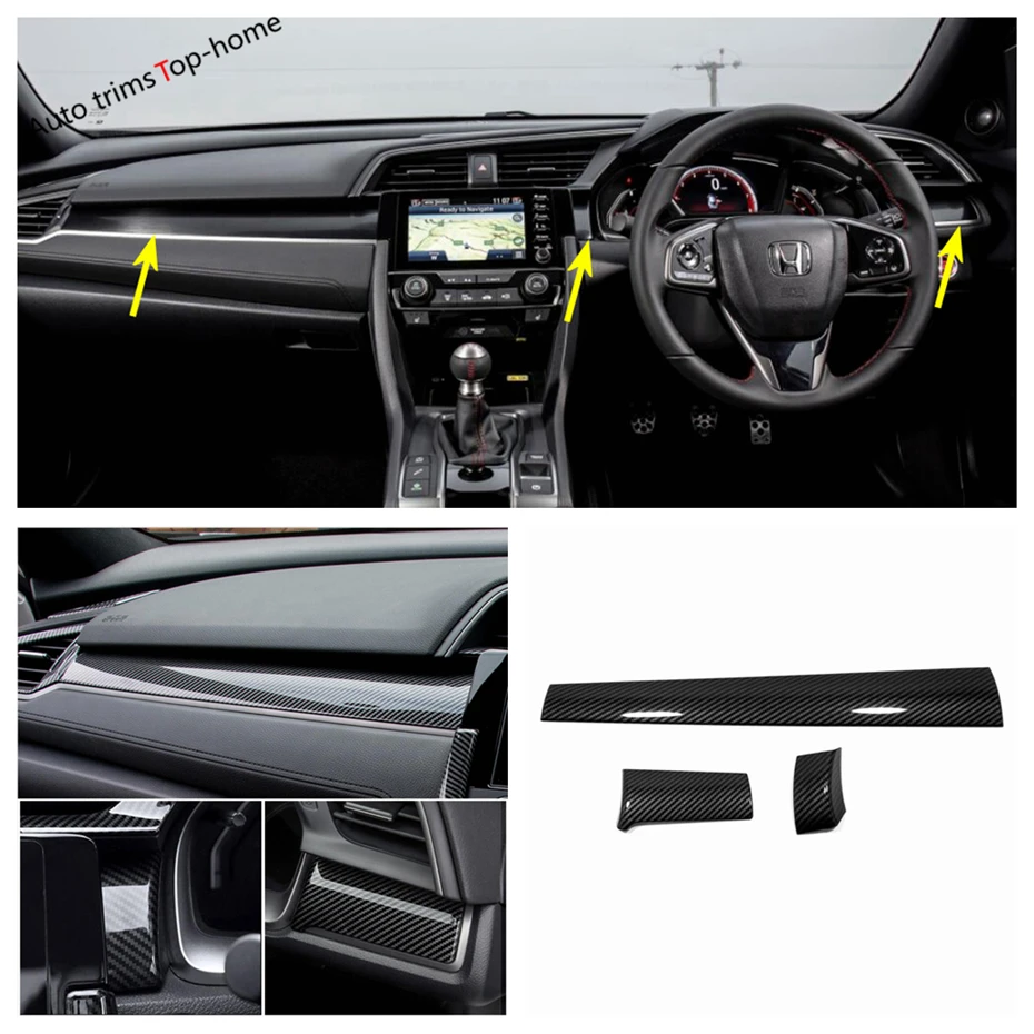 

Window Lift Button Dashboard Front Air AC Vents Decor Frame Cover Trim Car Accessories For Honda Civic 10th FC FK 2016 - 2020