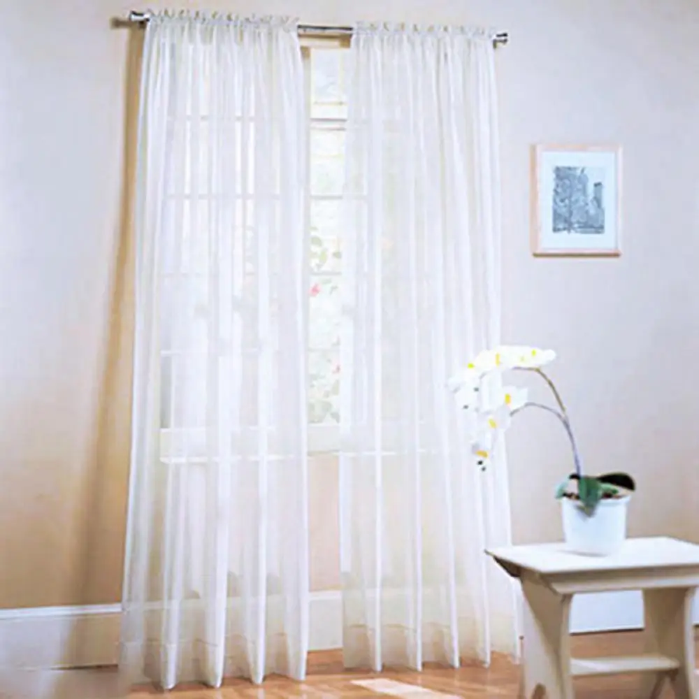 100x200cm Glass Yarn Curtain Sheer Window Valance Curtain Pure Color Bedroom Home Wedding Decor Screen Cool Summer Gauze Curtain