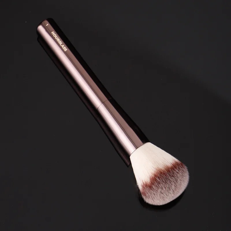 1 piece #1 Powder Makeup brushes Contour Make up brush exquisite Professional Cosmetic tool metal handle with box