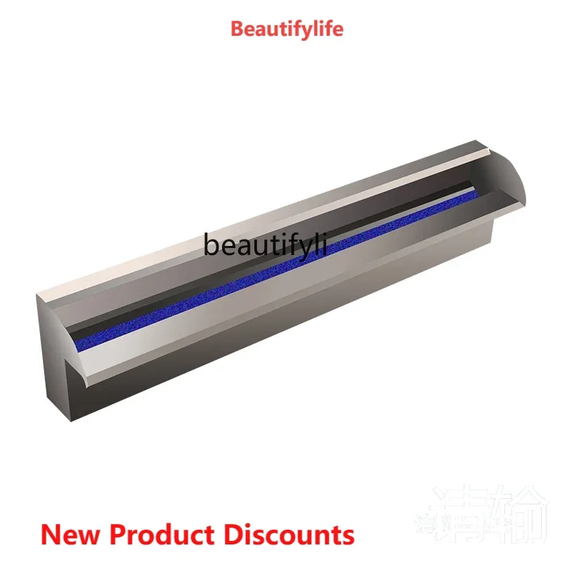 

A61 Add Monochromatic Lamp Stainless Steel Waterfall Outlet Courtyard Water Curtain Water Wall Artificial Overlapping Water