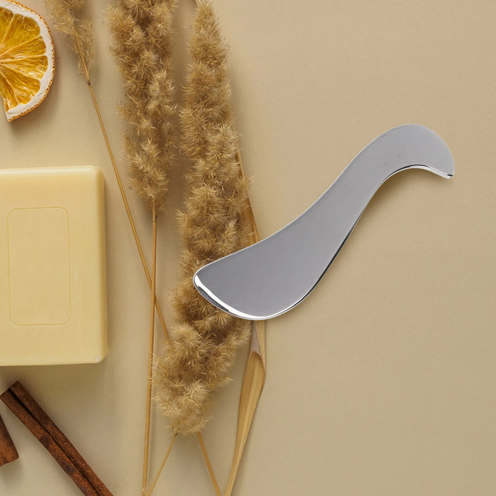 

1pc Gua Sha Massage Board Stainless Steel Scraping Plate For Pain Relief Relaxation Body Massager S Shape Massage Tool