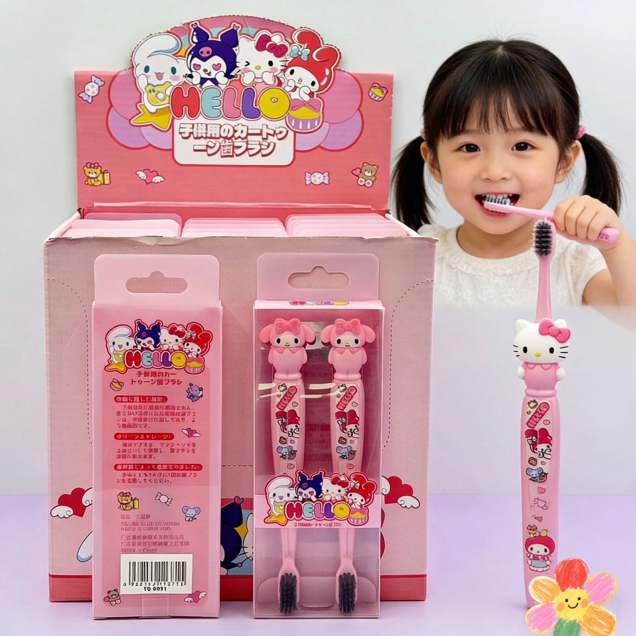 

Cartoon Sanrio Hello Kitty Toothbrush Soft Bristles Cute Toothbrush Multiple Colors Available The Best Gift For Children's frie