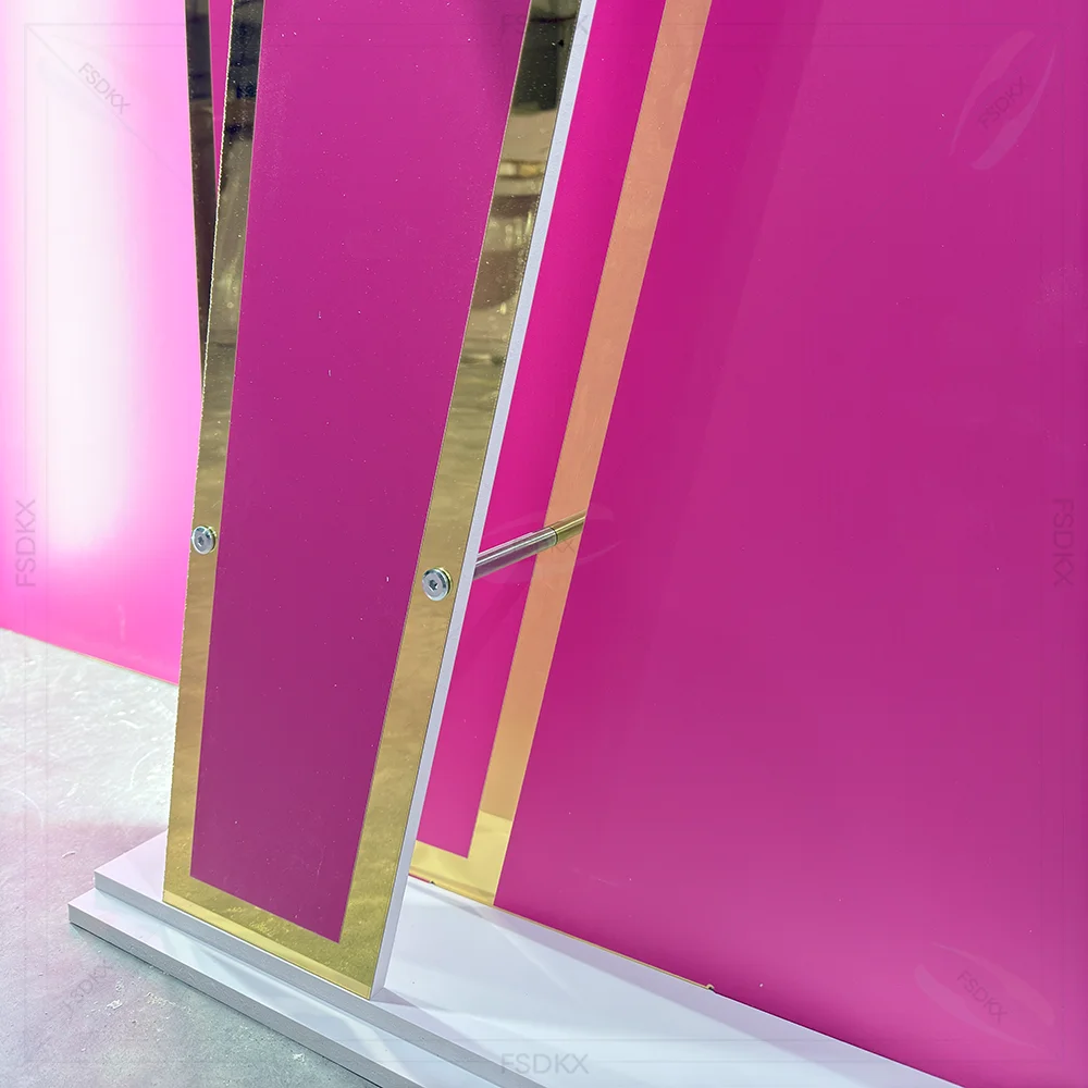 

FSDKX Wine Display Rack Wedding Pvc Backdrop Champagne Wall Bar Wine Shelf for Wedding Events Arrangement